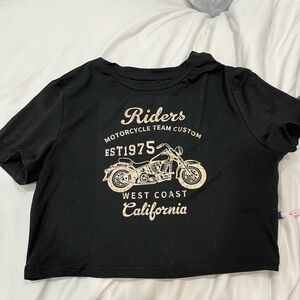 Riders by Lee Black Tee with Motorcycle Graphic